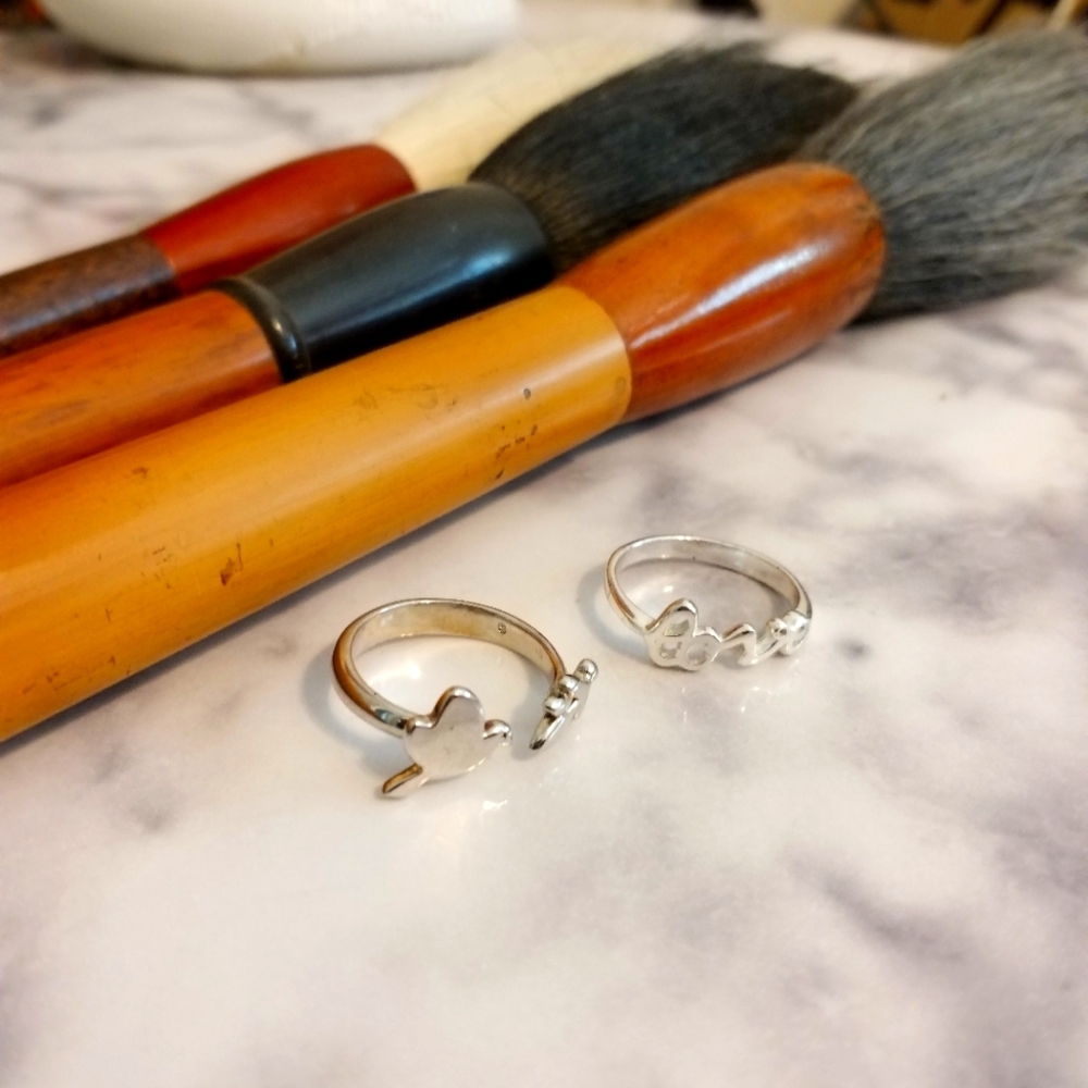 2 Silver plated Rings Bundle!! - Picture 2 of 3